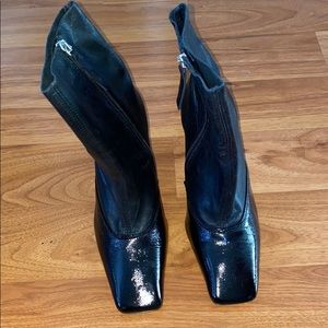 Square Toe Leather Boots from ASOS